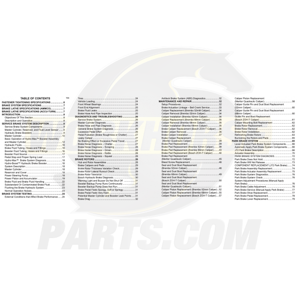 2010-2011 Workhorse W-Series Brakes Service Manual Download